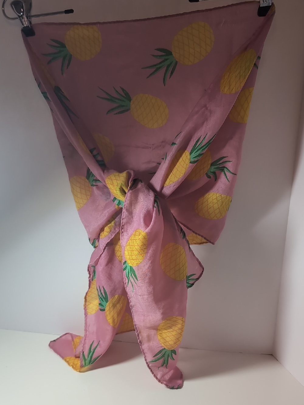 Pink Pineapple Print Women’s Scarf